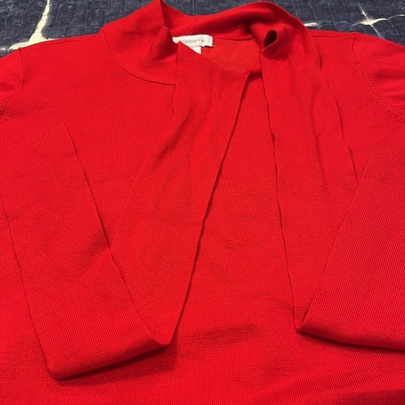 Liz Claiborne Red Long Sleeve Knit Top Size XXLP - Picture 12 of 12